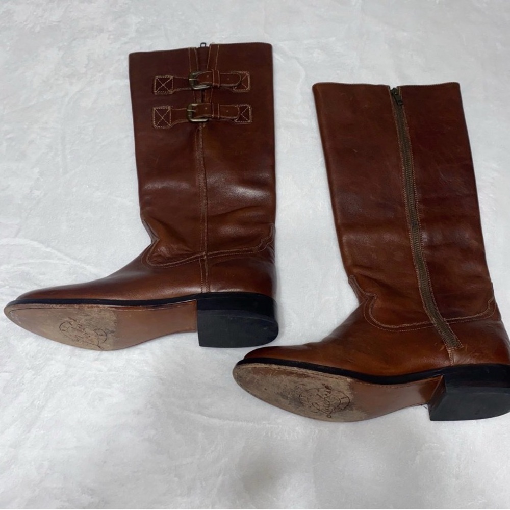 Lucchese Women’s Boots size 8.5 B Made In Mexico Mid Calf Leather Boots
